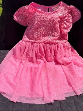 Cat & Jack Pink Sequin Tulle Party Dress Size 6/7